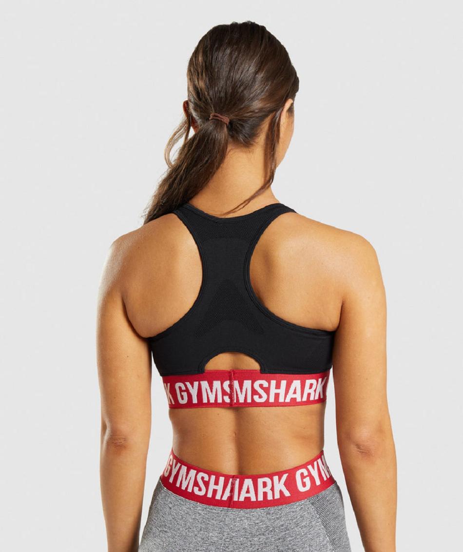 Sujetadores Deportivos Gymshark Flex Mujer Negras | CO 2129QMA